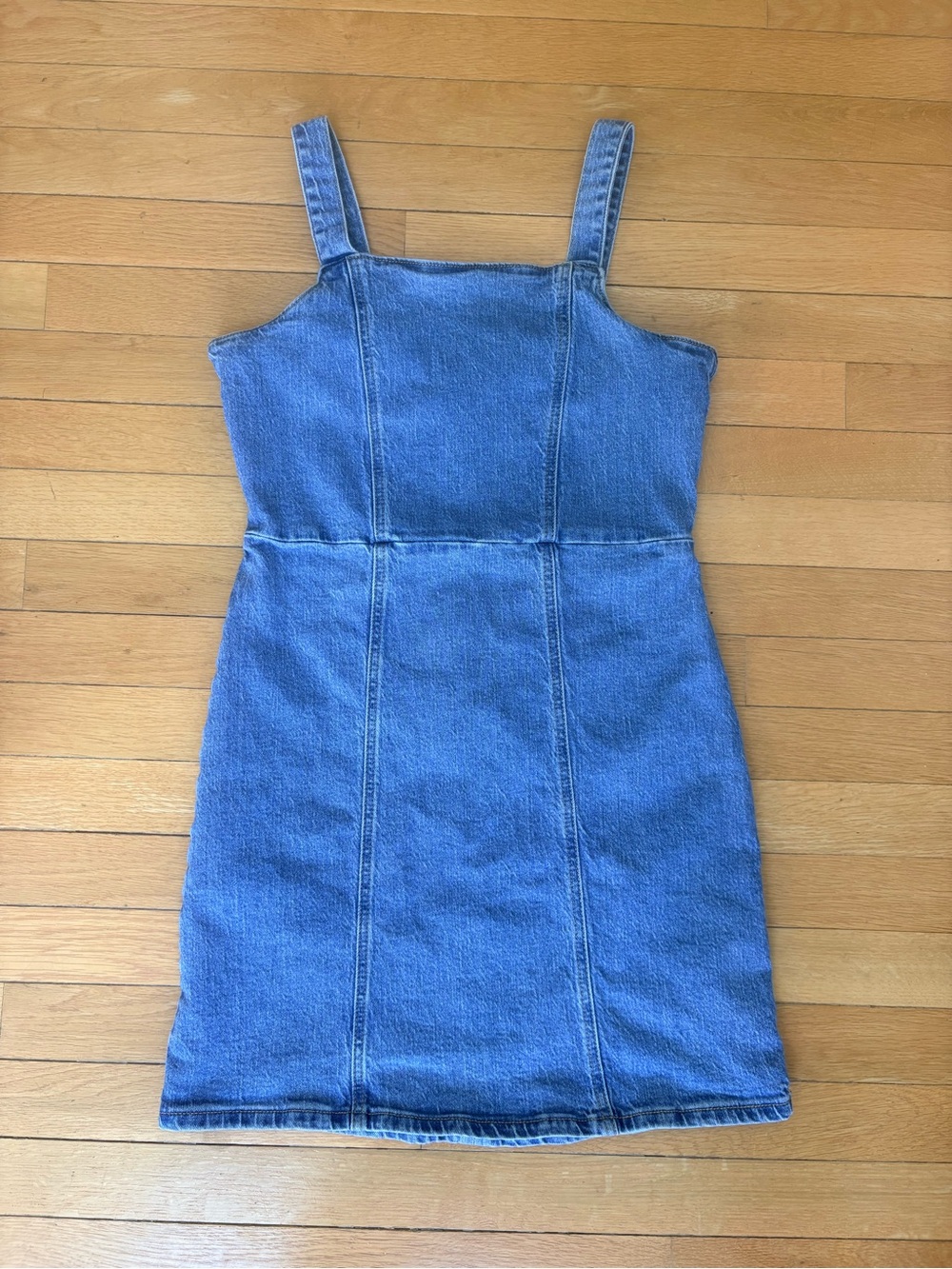Art Class Blue Denim Square-Neck Mini Dress